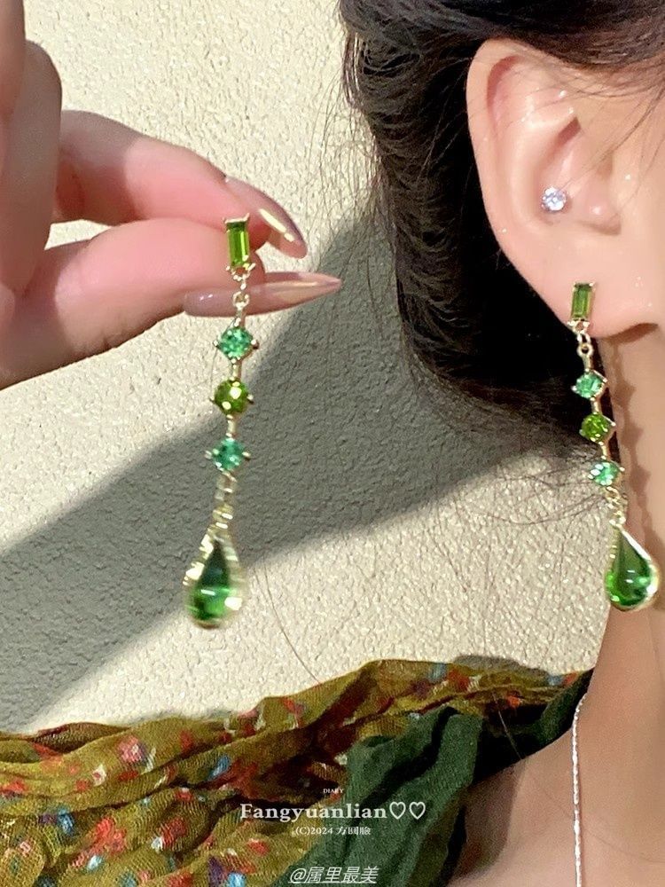 Teardrop Earring Drop Rhinestone