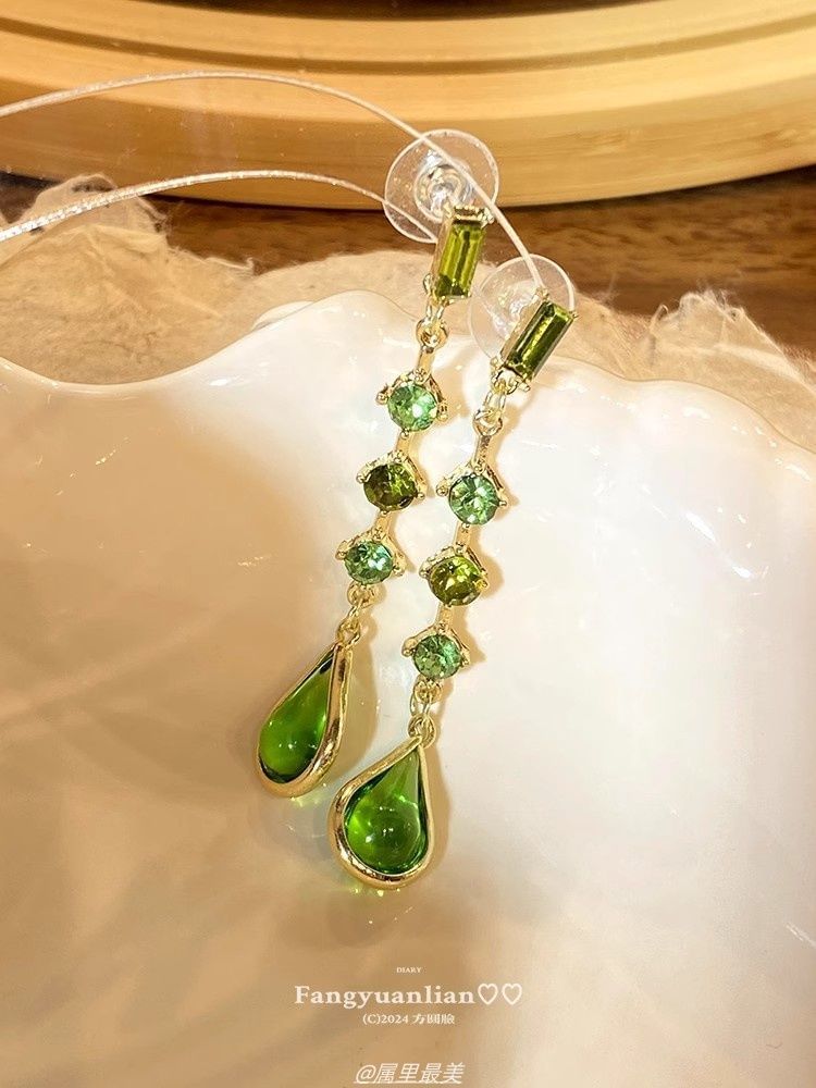 Teardrop Earring Drop Rhinestone