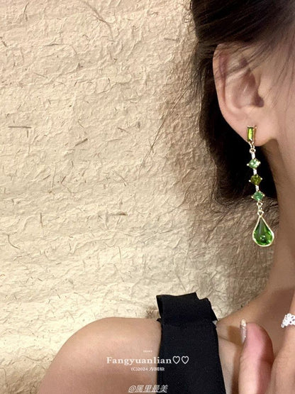 Teardrop Earring Drop Rhinestone