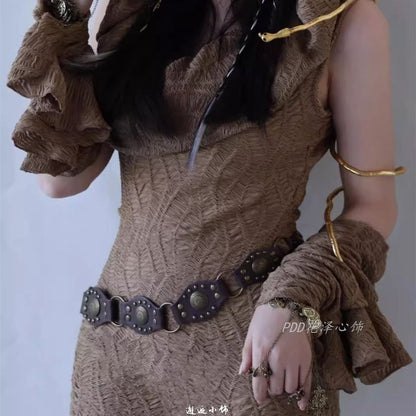 Belt Faux Studded Leather