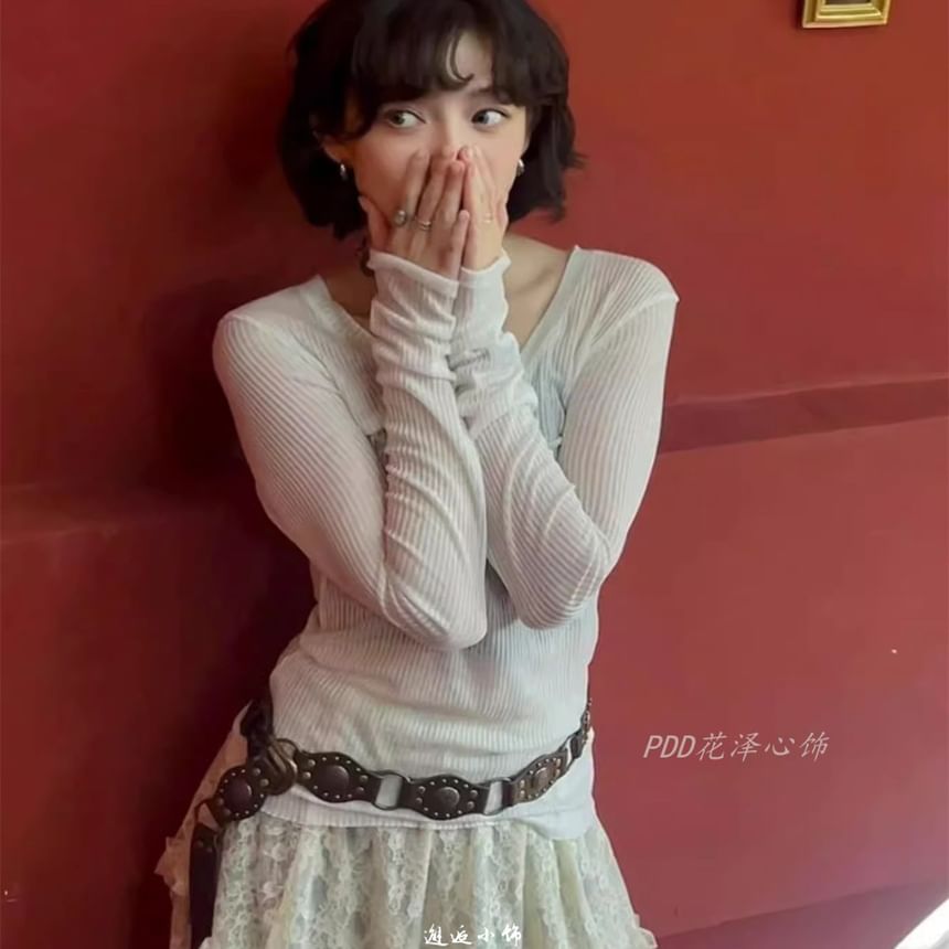 Belt Faux Studded Leather