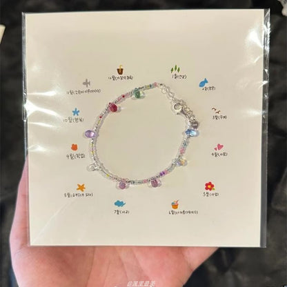 Beaded Bracelet Faux Crystal