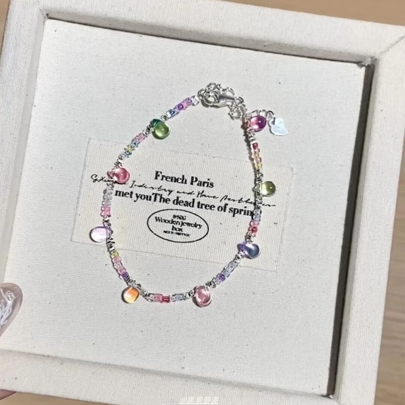 Beaded Bracelet Faux Crystal