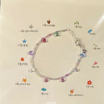 Beaded Bracelet Faux Crystal