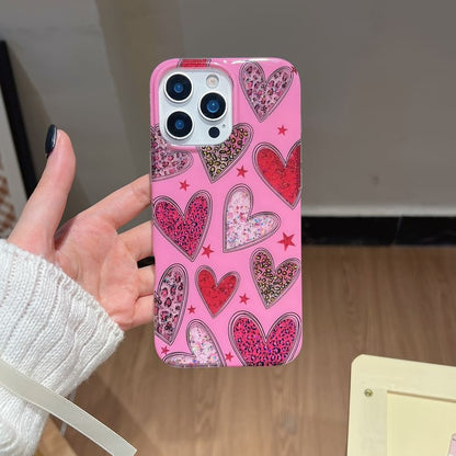 Leopard Print Heart Phone Case