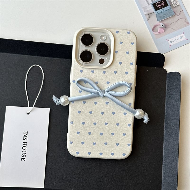 Heart Phone Case / Bow Adhesive Decoration / Set