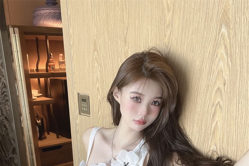 Top Tank Floral Crop Asymmetrical