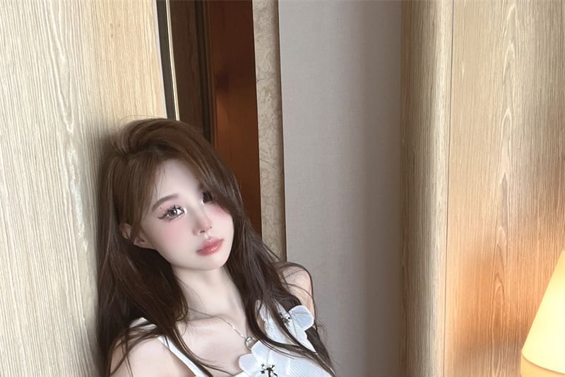 Top Tank Floral Crop Asymmetrical