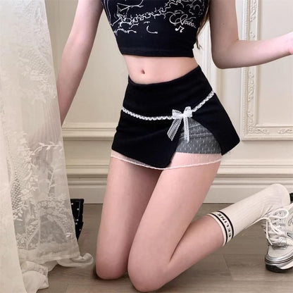 Skirt Overlay Low Mini Rise