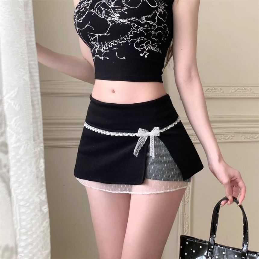 Skirt Overlay Low Mini Rise