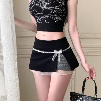 Skirt Overlay Low Mini Rise