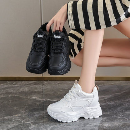 Platform Wedge Panel Sneakers Hidden
