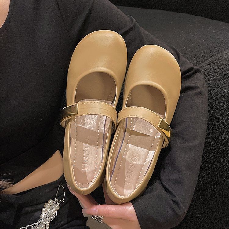 Mary Leather Jane Shoes Faux