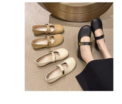 Mary Leather Jane Shoes Faux