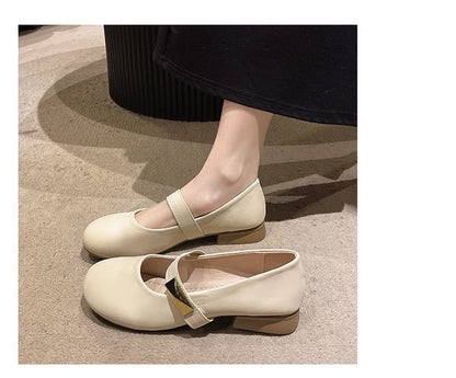 Mary Leather Jane Shoes Faux