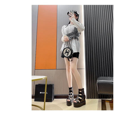 Sandals Studded Platform Gladiator