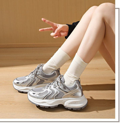 Panel Mesh Platform Sneakers