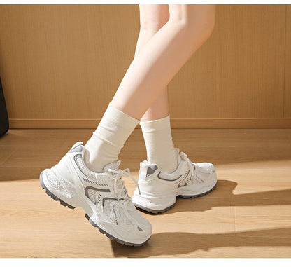 Panel Mesh Platform Sneakers