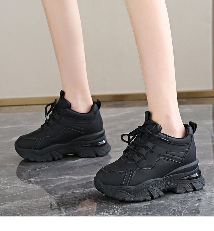 Panel Wedge Sneakers Platform Hidden