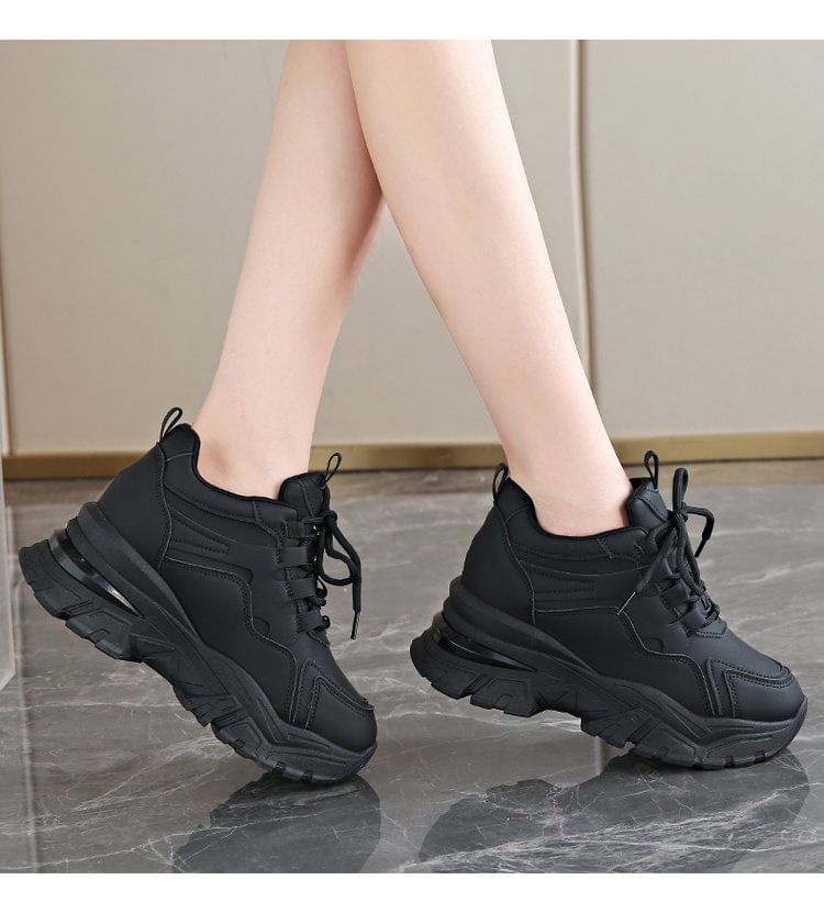Panel Wedge Sneakers Platform Hidden