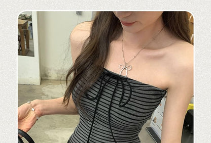 Top Striped Crop Tube