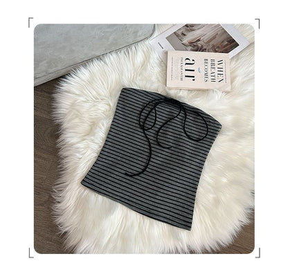 Top Striped Crop Tube