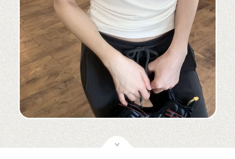 Off Twisted Short-Sleeve Plain Shoulder Top