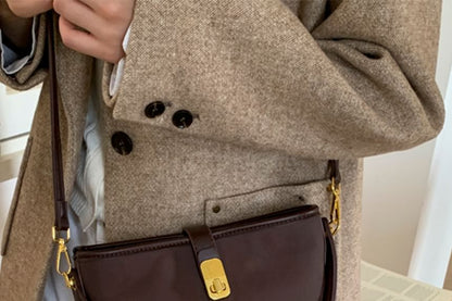 Bag Crossbody Piped Leather Faux