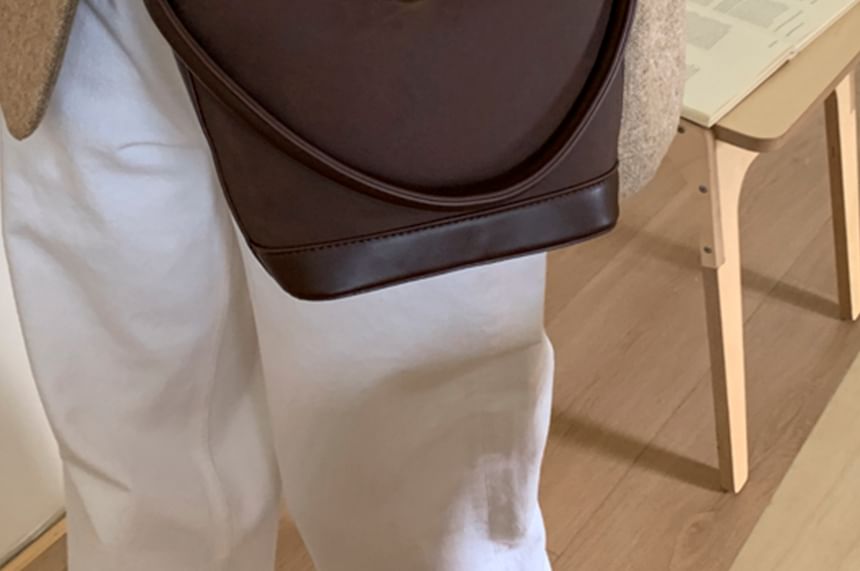 Bag Crossbody Piped Leather Faux