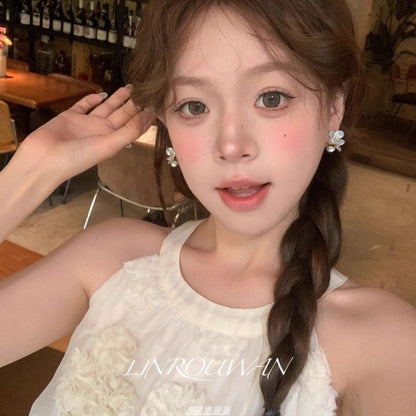 Earring Acrylic Alloy Stud Floral