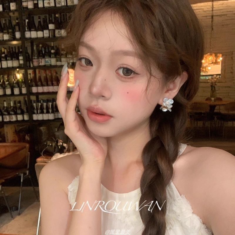 Earring Acrylic Alloy Stud Floral