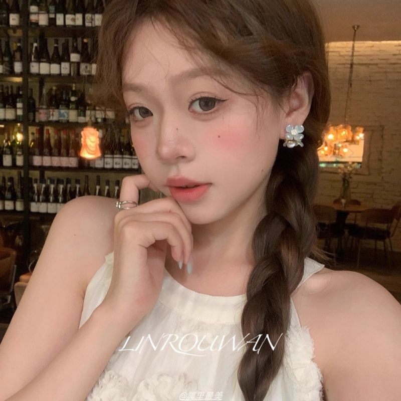 Earring Acrylic Alloy Stud Floral