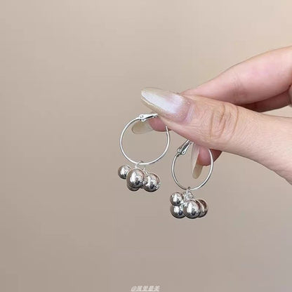 Drop Polished Alloy Bead Earring