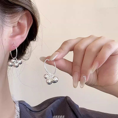 Drop Polished Alloy Bead Earring