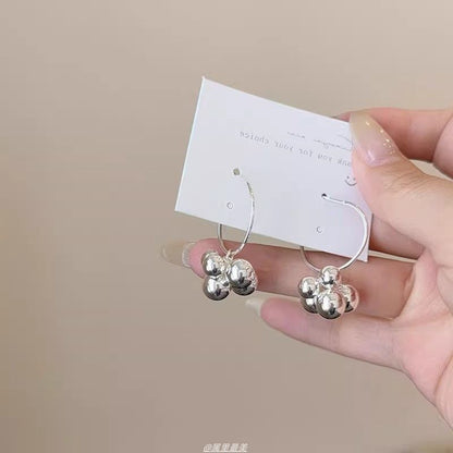 Drop Polished Alloy Bead Earring