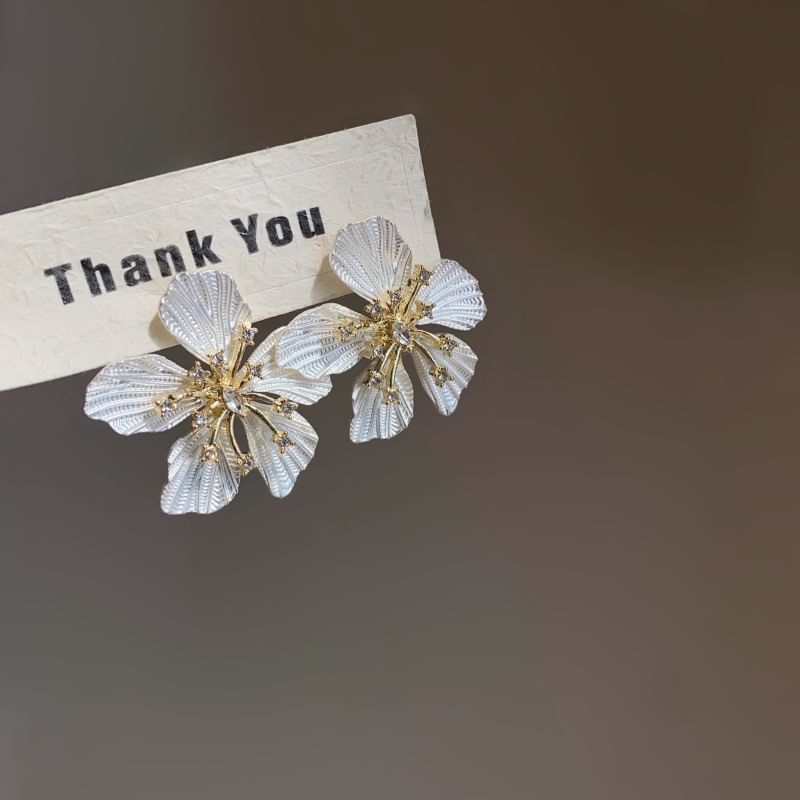 Statement Earring Floral Alloy