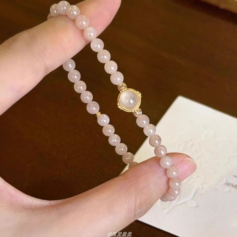 Gemstone Moonstone Bracelet Bead Faux