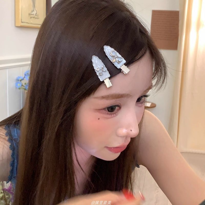 of Rhinestone 2: / Clip Cherry Set Hair Alloy Bow