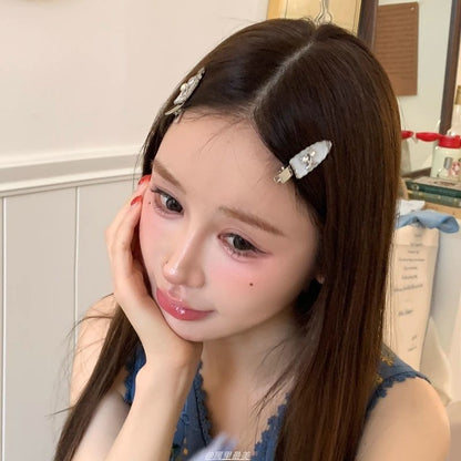 of Rhinestone 2: / Clip Cherry Set Hair Alloy Bow