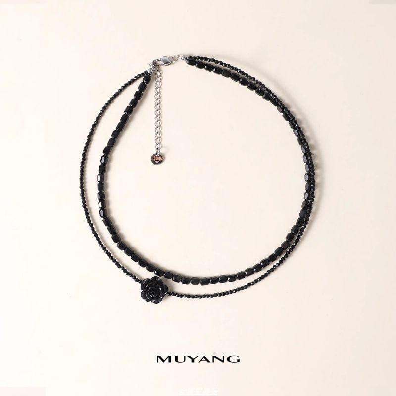 Faux Gemstone Choker Layered Bead