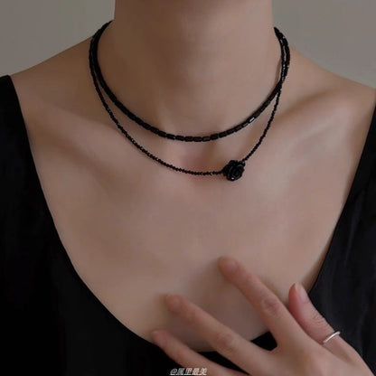 Faux Gemstone Choker Layered Bead