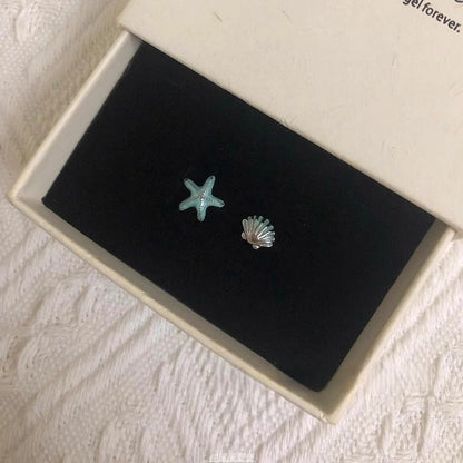 Asymmetrical Starfish Earring Alloy Stud