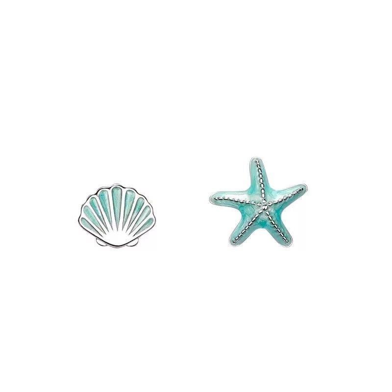 Asymmetrical Starfish Earring Alloy Stud