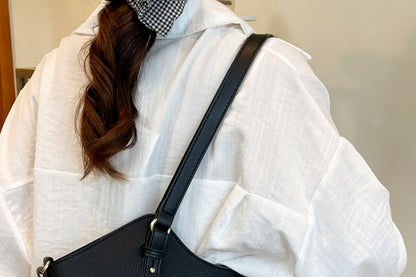 Faux Bag Leather Tote