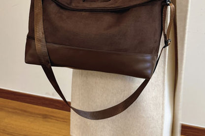 Tone Suede Faux Two Bag Tote