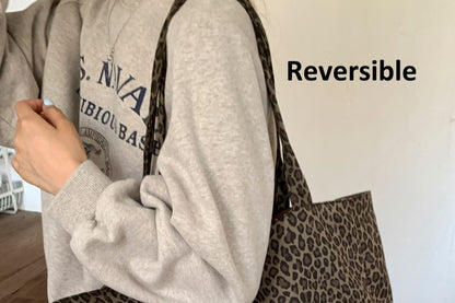Bag Panel Print Tote Leopard
