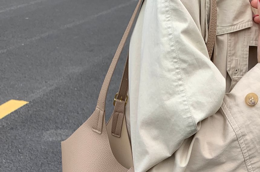 Shoulder Bag With Buckle Pouch