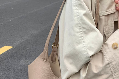 Shoulder Bag With Buckle Pouch