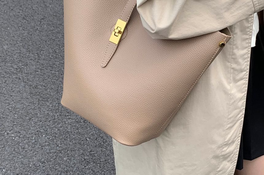 Shoulder Bag With Buckle Pouch