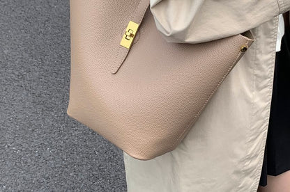 Shoulder Bag With Buckle Pouch